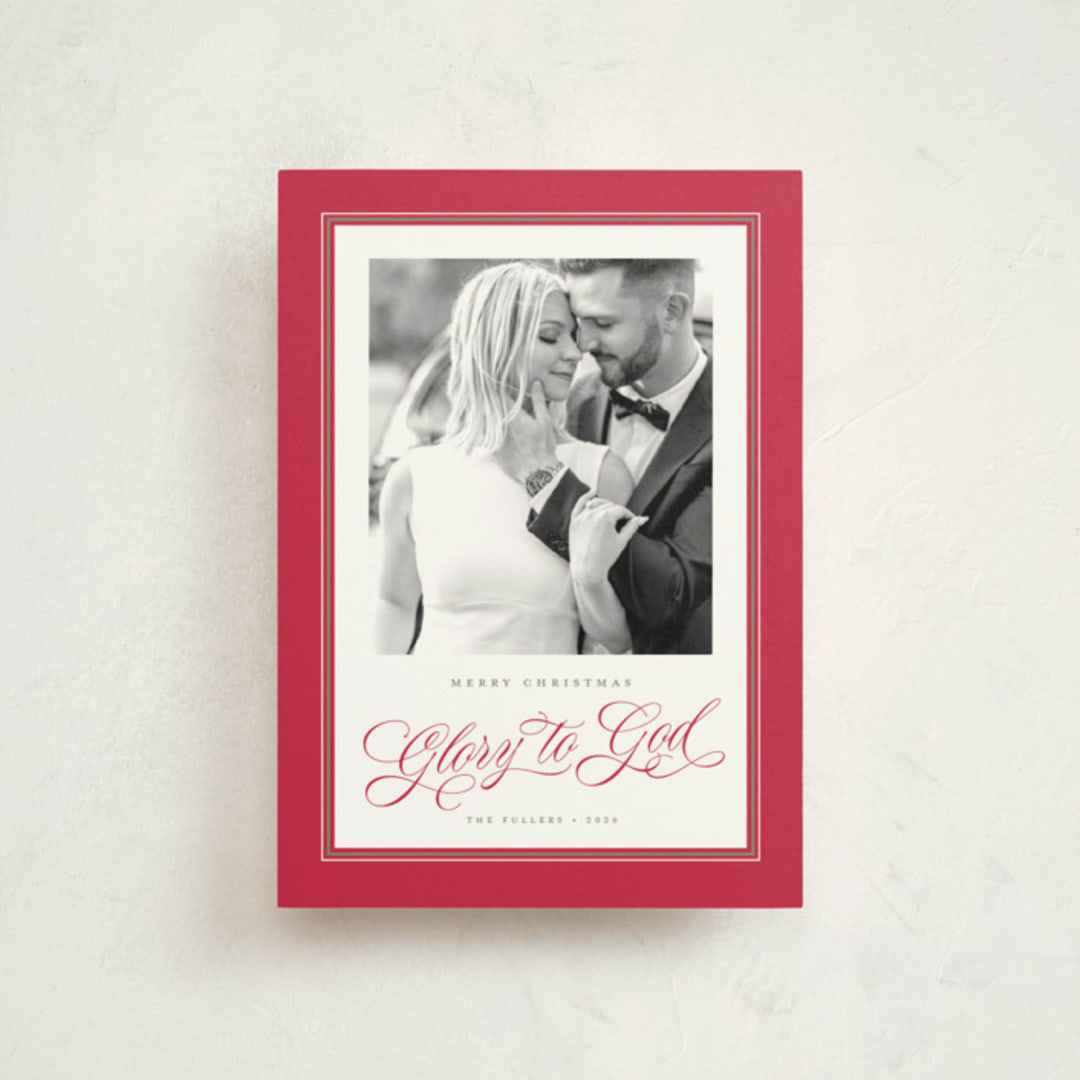 "Christmas Glory" - Holiday Cards in Ruby by Alston Foster - Front