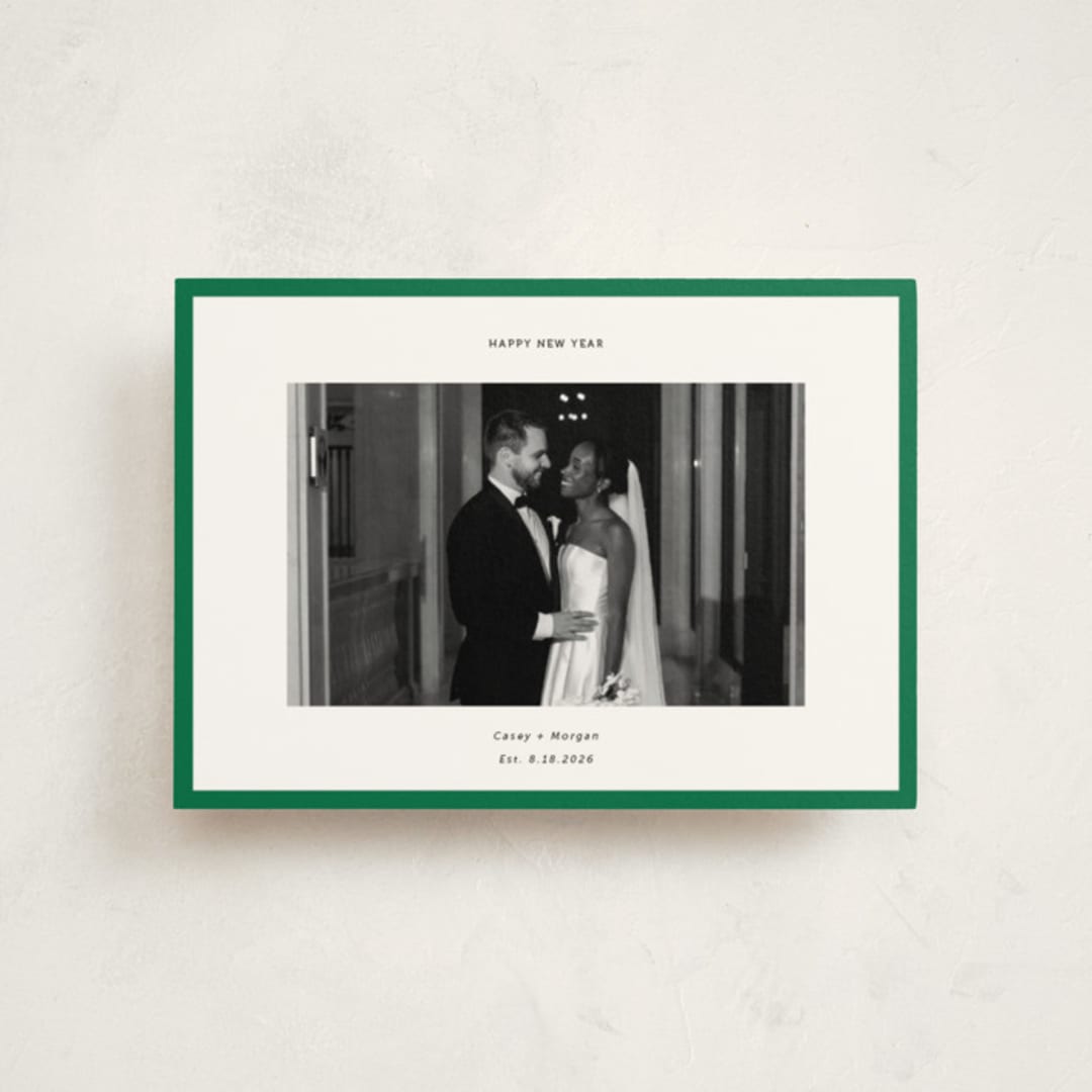 "Classic Border" - Holiday Cards in Pine by Wendy Chung - Front