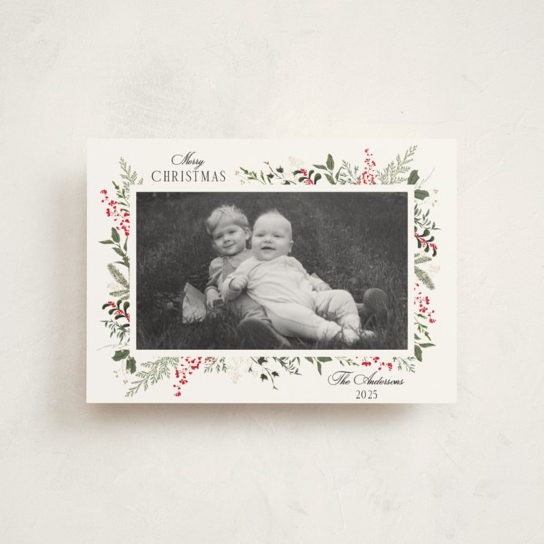 "Always Merry" - Holiday Cards in Candy Cane by Susan Moyal - Front