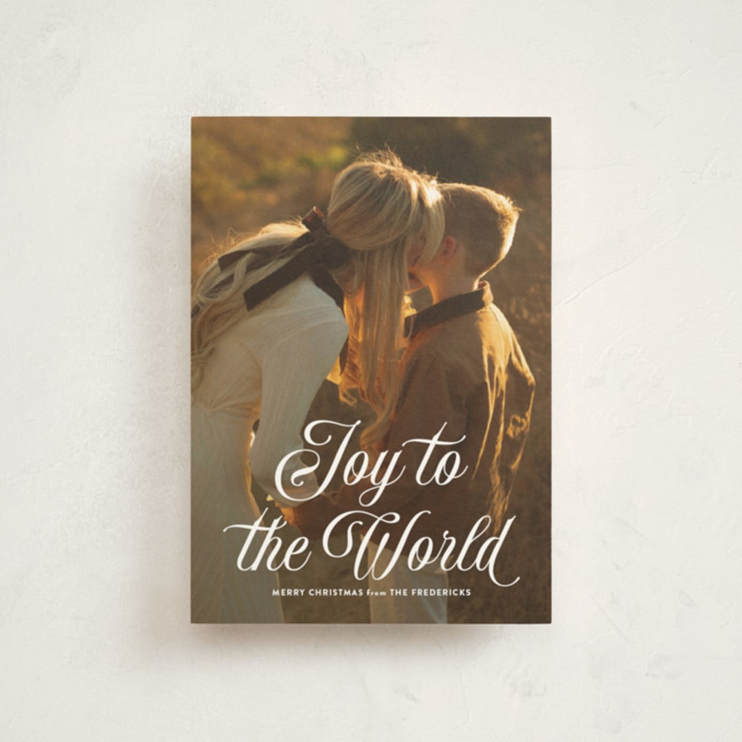 "Vintage Joy" - Holiday Cards in Snow by Jackie Crawford - Front