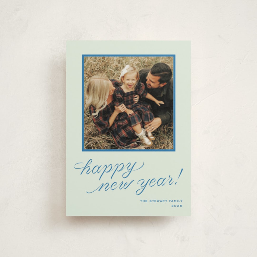 "cotillion" - Holiday Cards in Mint by Megan Davis - Front