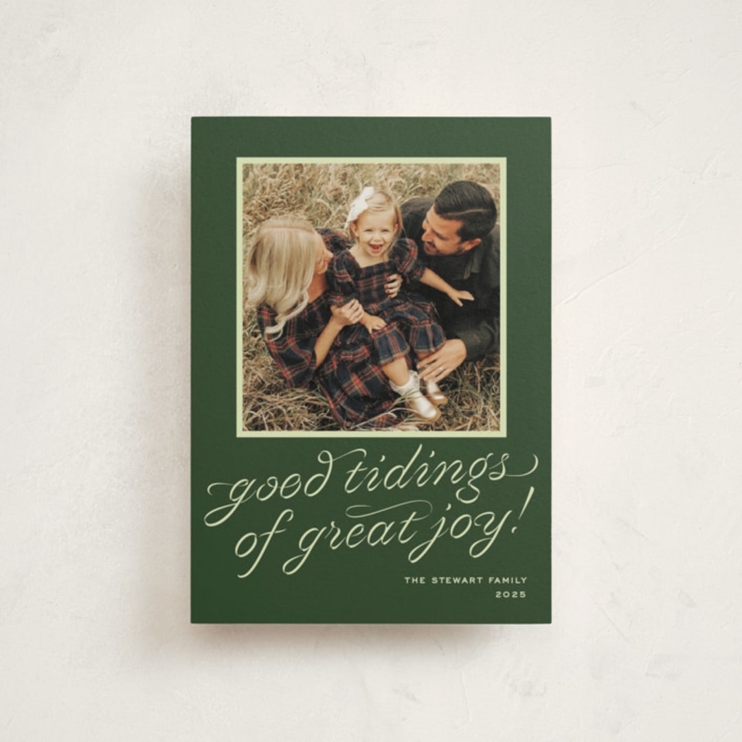 "cotillion" - Holiday Cards in Evergreen by Megan Davis - Front