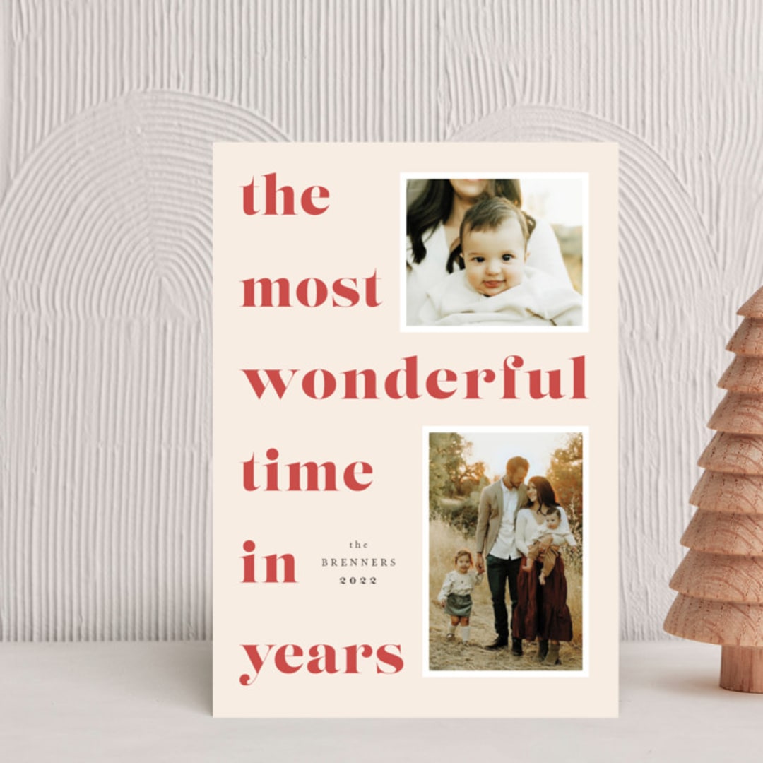 "It's Been Years" - Holiday Cards in Winter Rose by Carrie ONeal - Front
