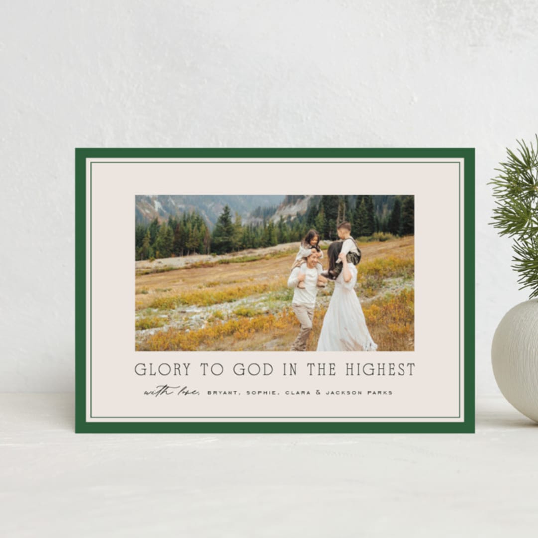 "Oxford" - Holiday Cards in Pine by Amy Kross - Front