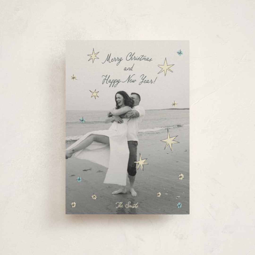 "the stars" - Holiday Cards in Wintermint by Helena Vitto - Front