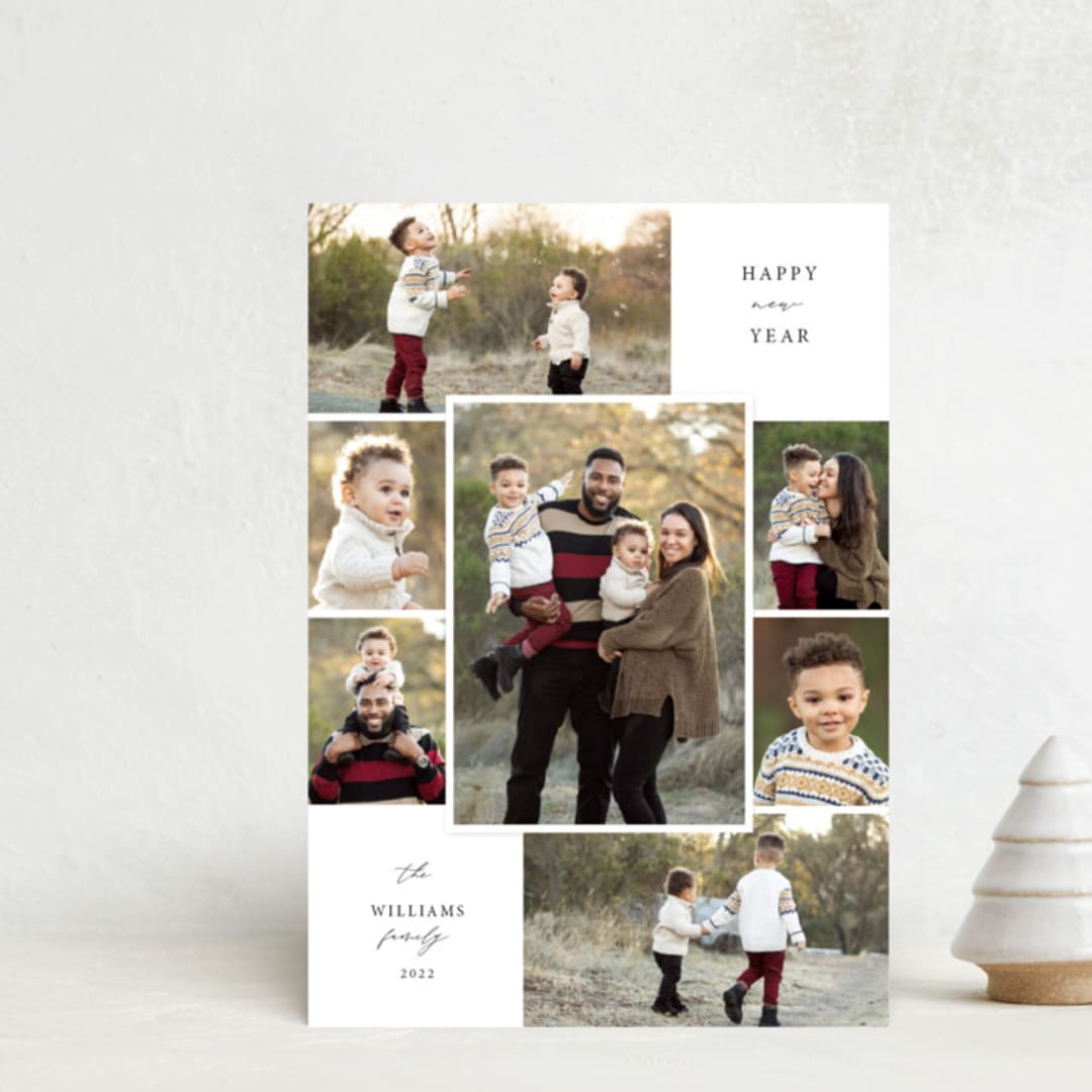 "Merry Seven" - Holiday Cards in Snowflake by Holly Whitcomb - Front