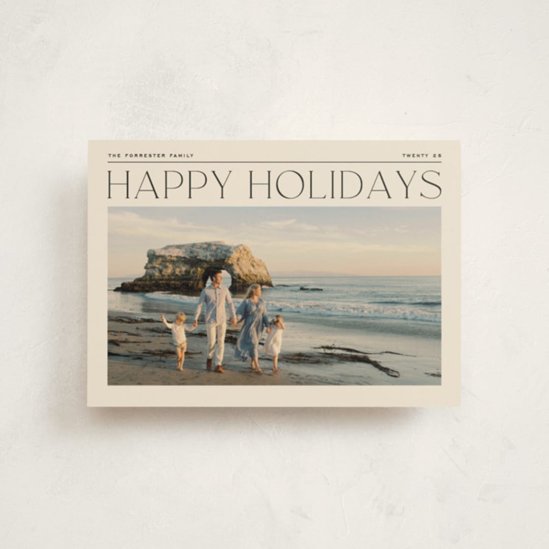 "Holiday Headlines" - Holiday Cards in Ink by Ekko Studio - Front