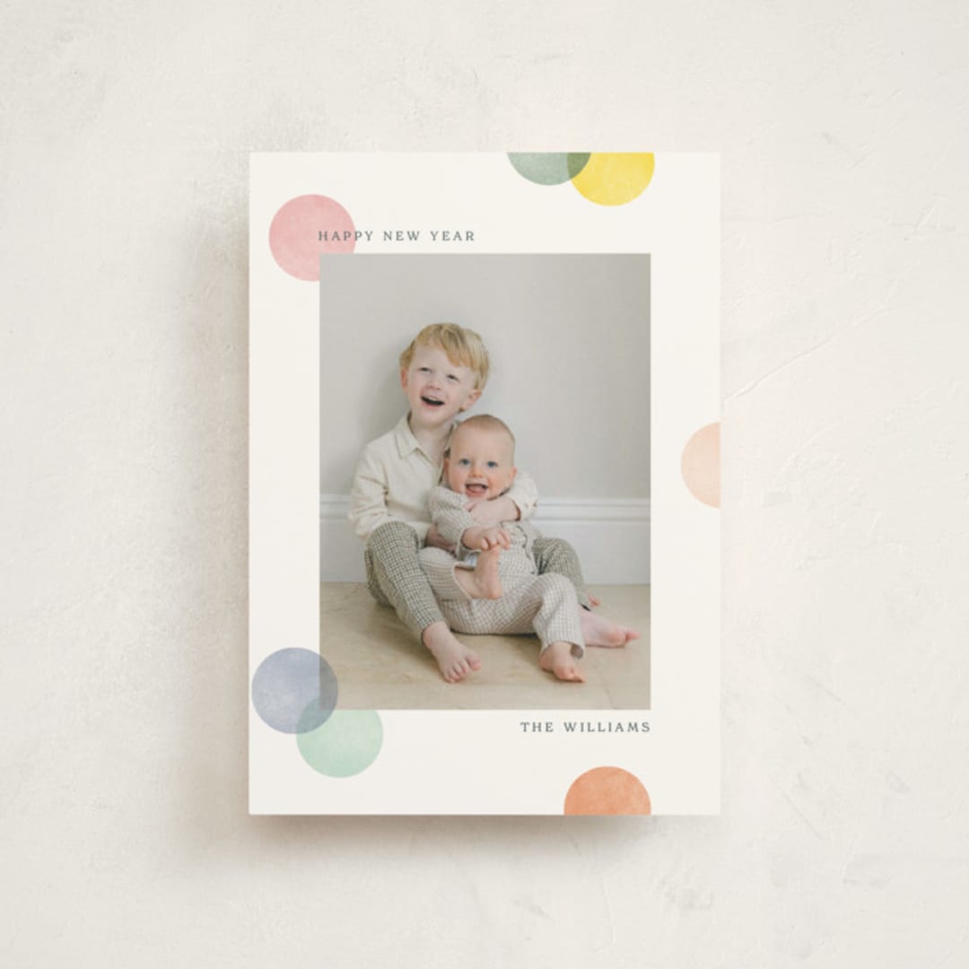 "Colorblock Confetti" - Holiday Cards in Confetti Cake by Robert and Stella - Front