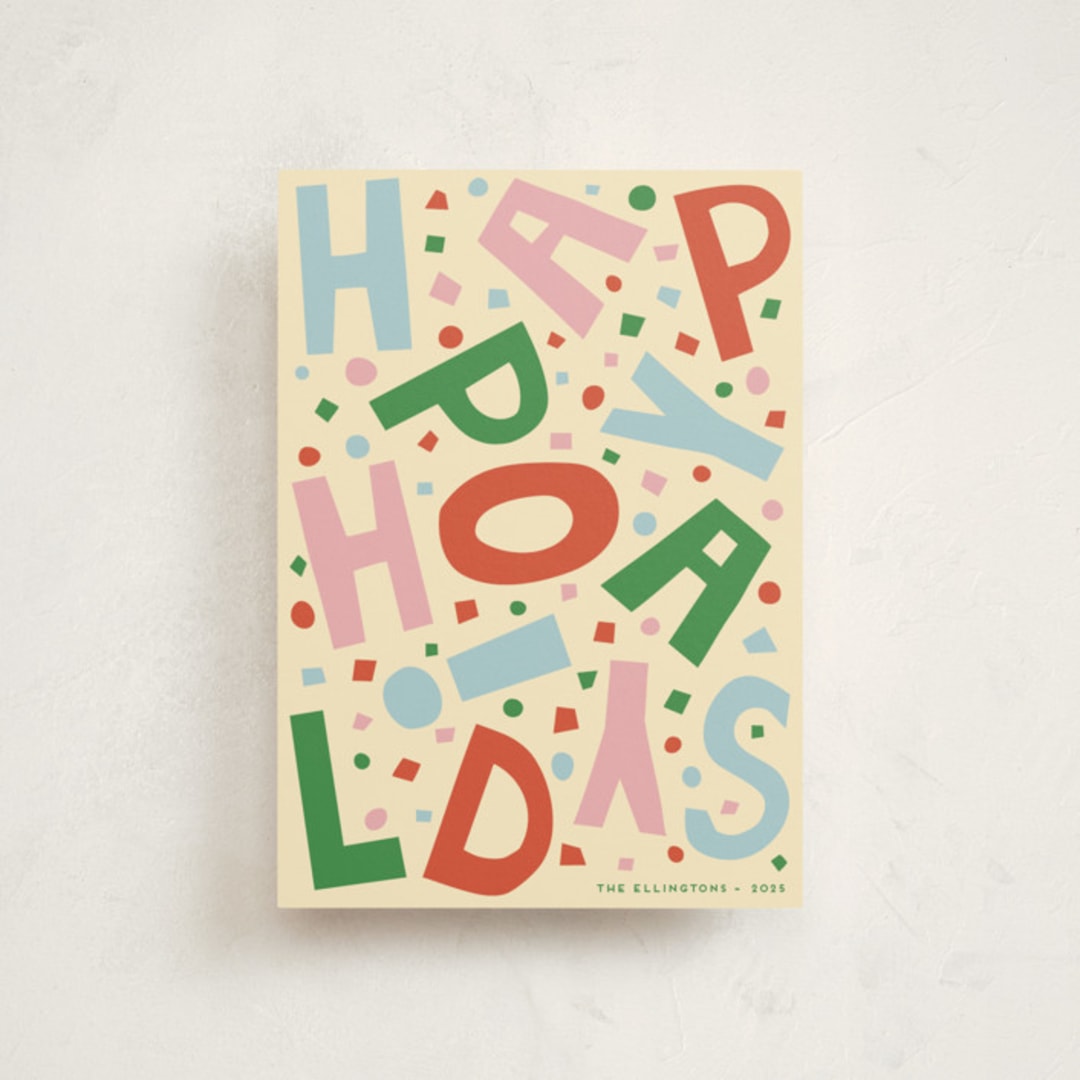 "Confetti Type Party" - Holiday Cards in Cozy Confetti by Alisa Galitsyna - Front