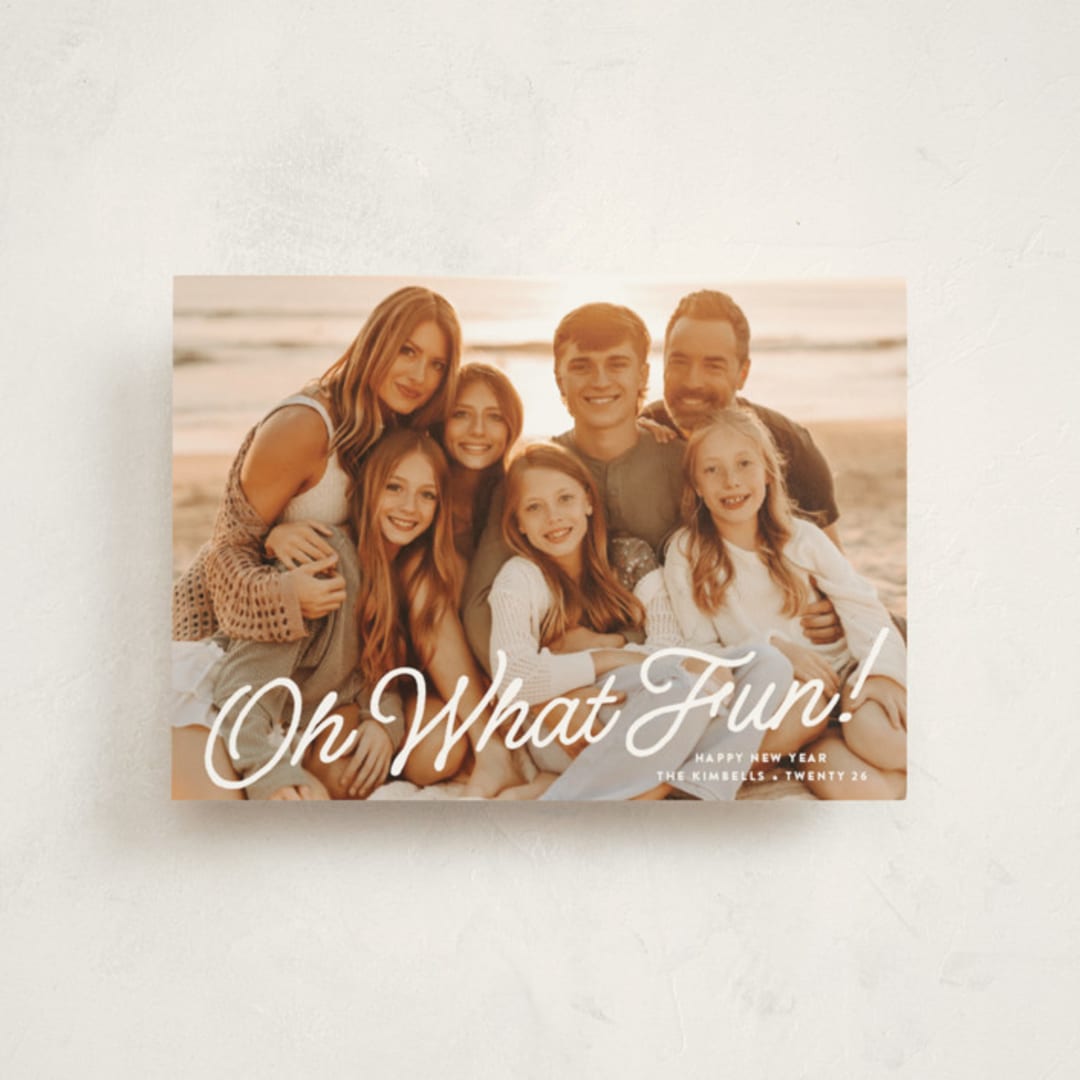 "what fun!" - Holiday Cards in Snow by Susan Asbill - Front