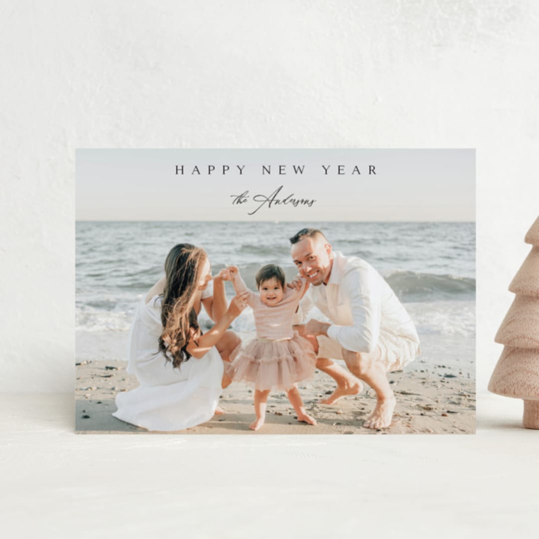 "Classical" - Holiday Cards in Coal by Kasia Labocki - Front