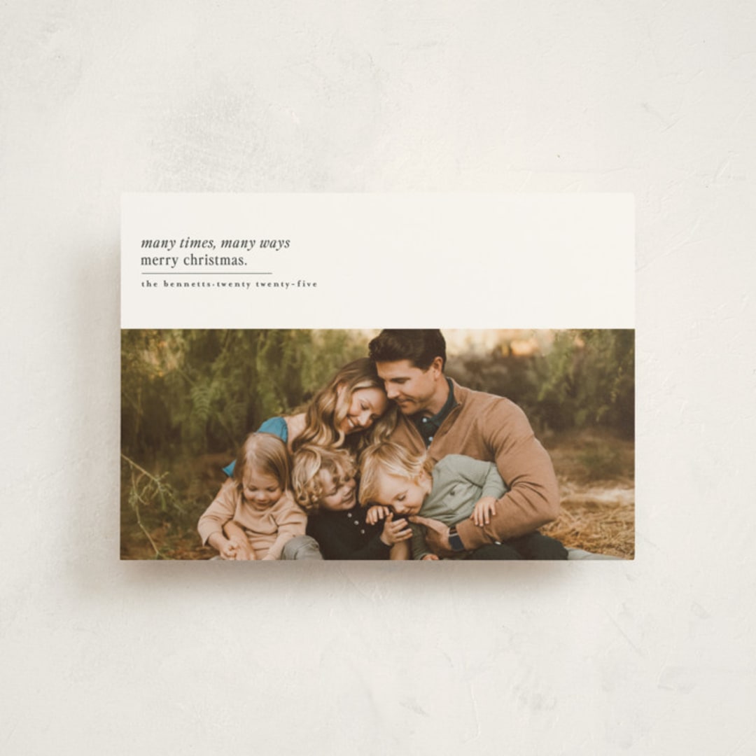 "many times" - Holiday Cards in Coal by Angela Marzuki - Front