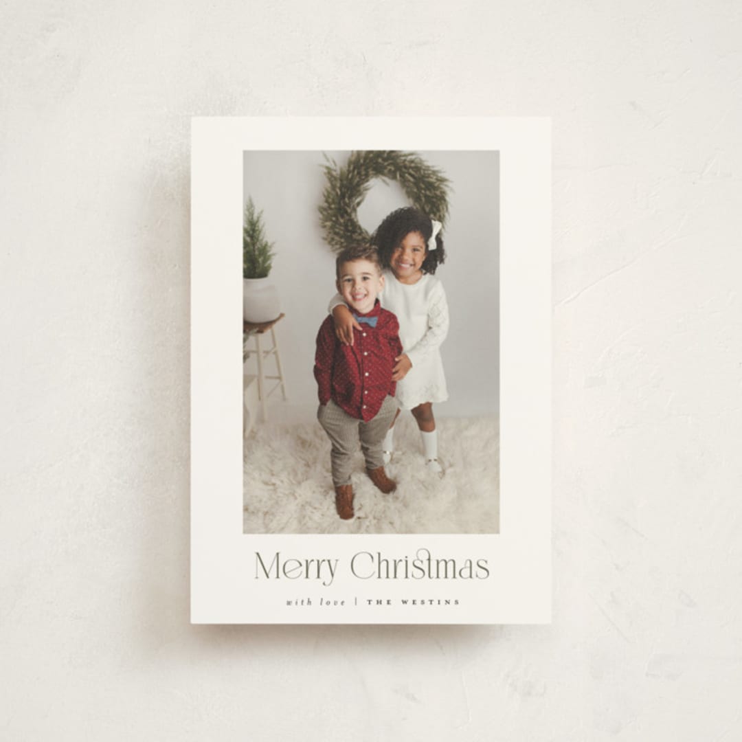 "moderne noël" - Holiday Cards in Pine Needle by Benita Crandall - Front