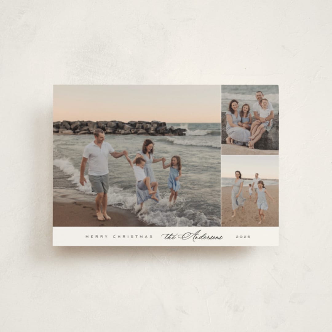 "Elegant Trio" - Holiday Cards in Snow by Nicole Walsh - Front