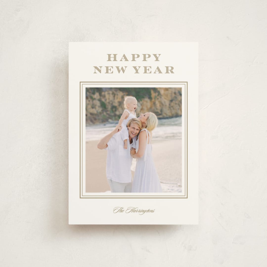 "Resort style" - Holiday Cards in Caramel by Stacey Meacham - Front