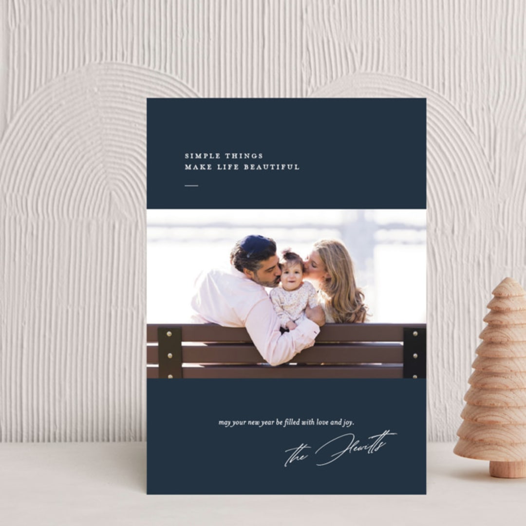 "life is beautiful" - Holiday Cards in Midnight by Eric Clegg - Front