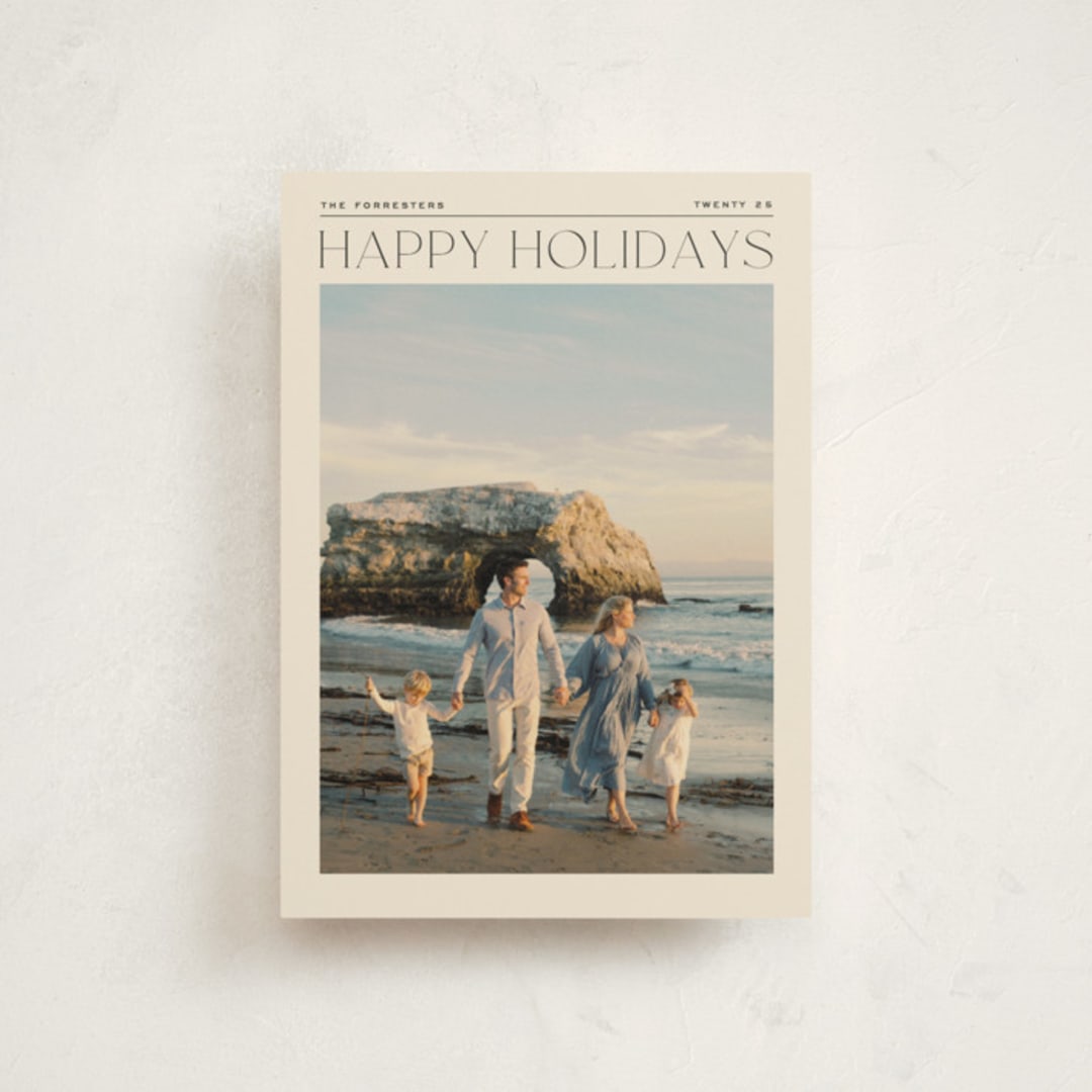 "Holiday Headlines" - Holiday Cards in Ink by Ekko Studio - Front