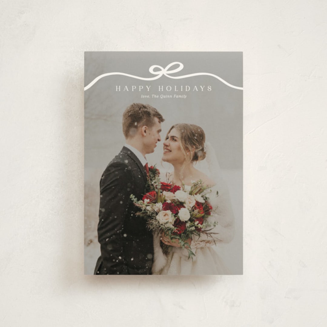 "Bow Tied" - Holiday Cards in Snow by Kaydi Bishop - Front