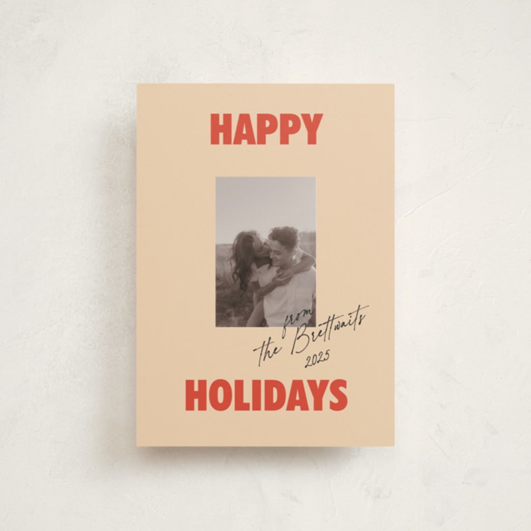 "The Jolly Type" - Holiday Cards in Candy Apple by Claire - Front