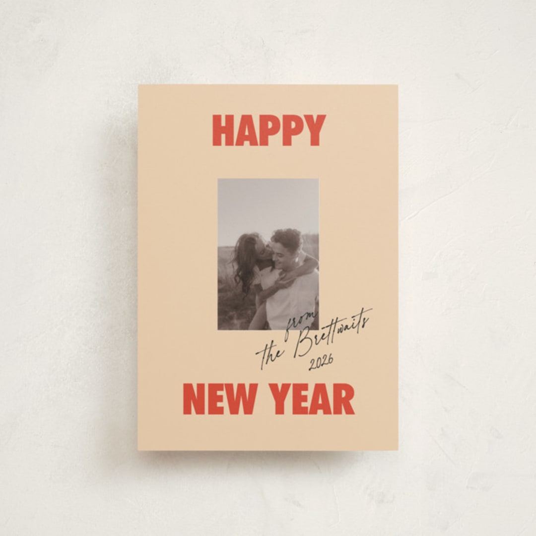 "The Jolly Type" - Holiday Cards in Candy Apple by Studio Suku - Front