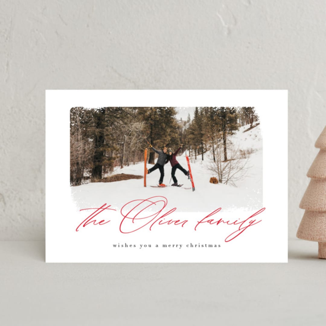 "Family Signature" - Holiday Cards in Holly Berry by AK Graphics - Front