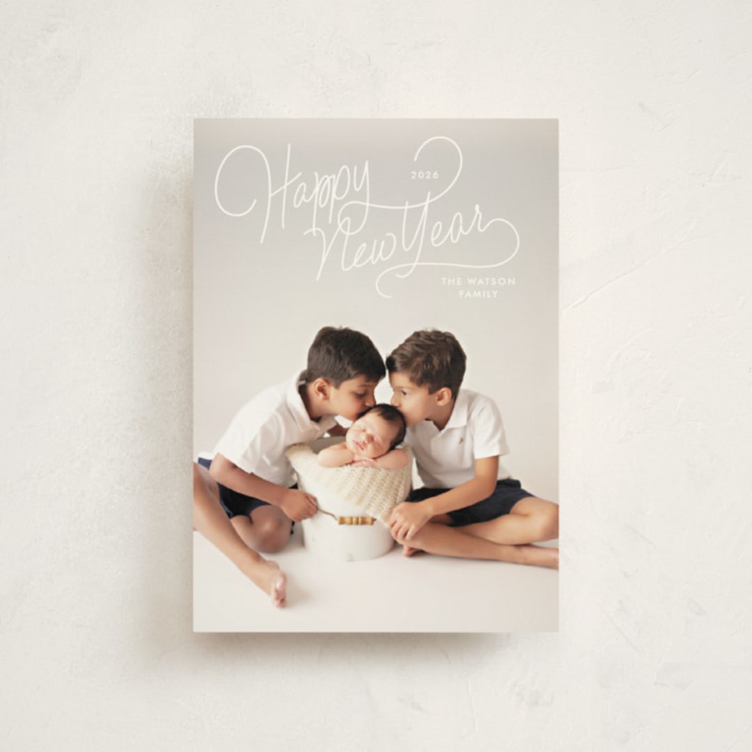 "Up Top" - Holiday Cards in Snow by Lauren Chism - Front