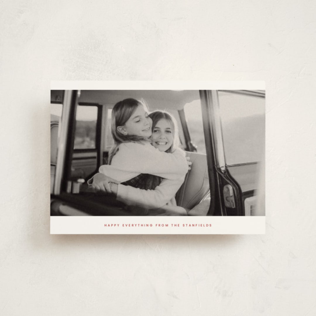 "minimalist" - Holiday Cards in Cherry by Sara Hicks Malone - Front
