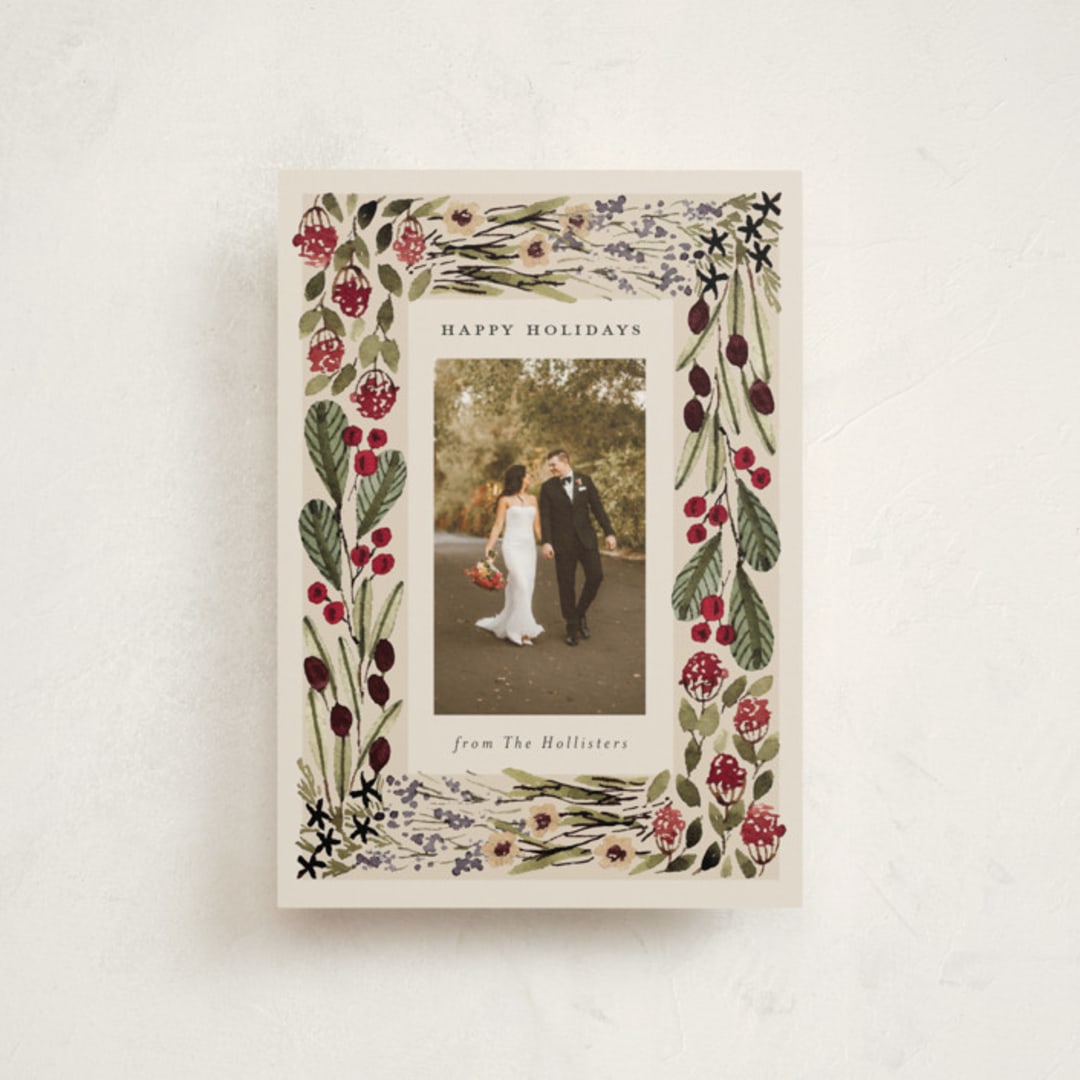 "Abundance" - Holiday Cards in Putty by Meagan Christensen - Front