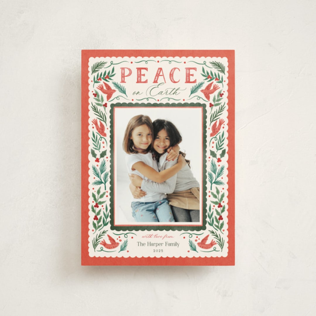"Peaceful Garden" - Holiday Cards in Cherry by Elly - Front