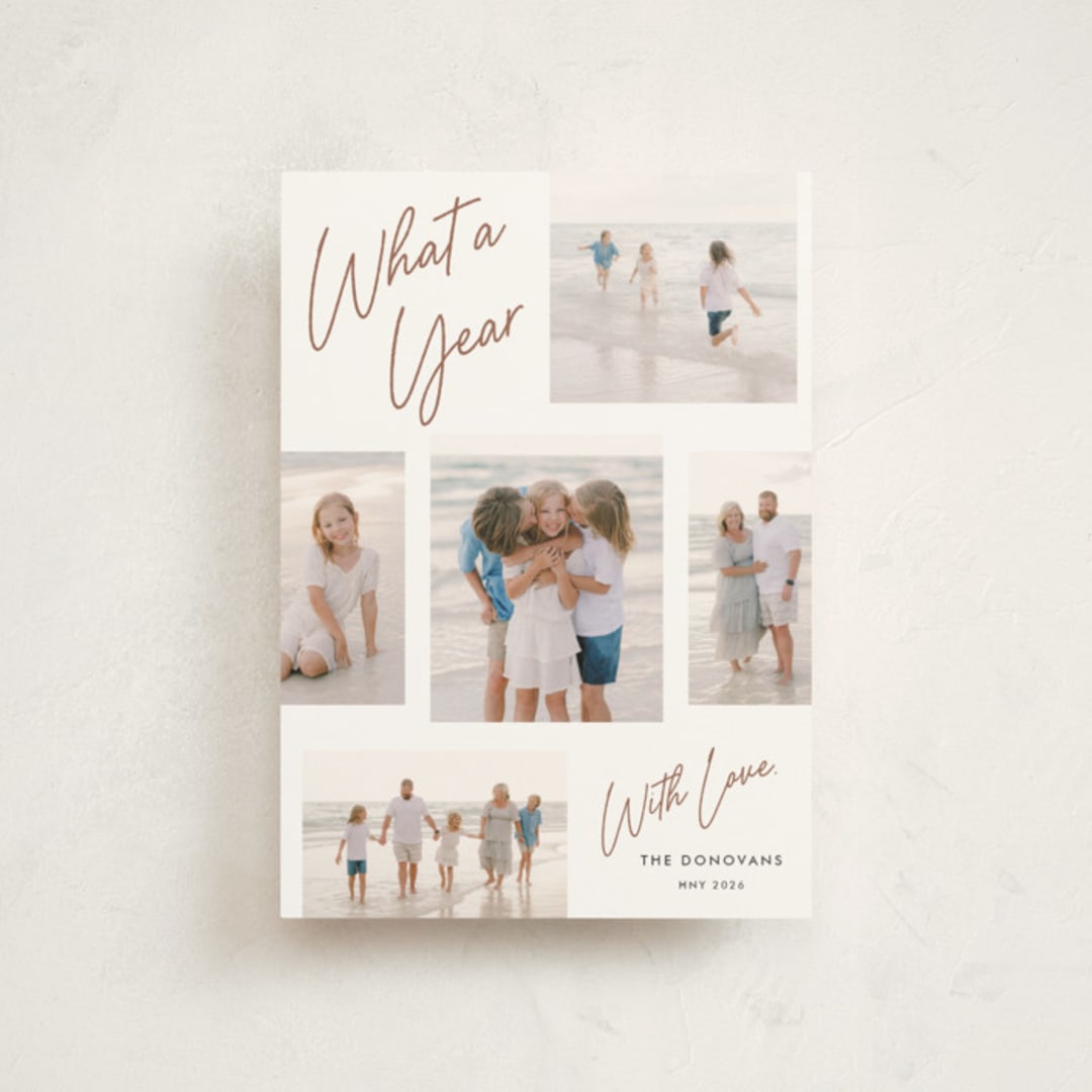 "Simply Scripted" - Holiday Cards in Copper by Stacey Meacham - Front