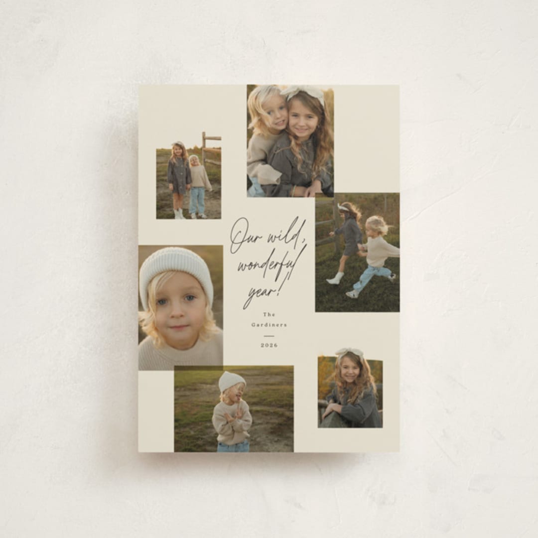"Wonderful Year" - Holiday Cards in Ivory by Olivia Raufman - Front
