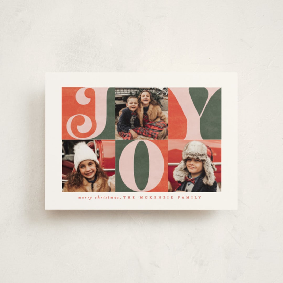"Tripled Joy" - Holiday Cards in Gumdrop by Brooke Chandler - Front