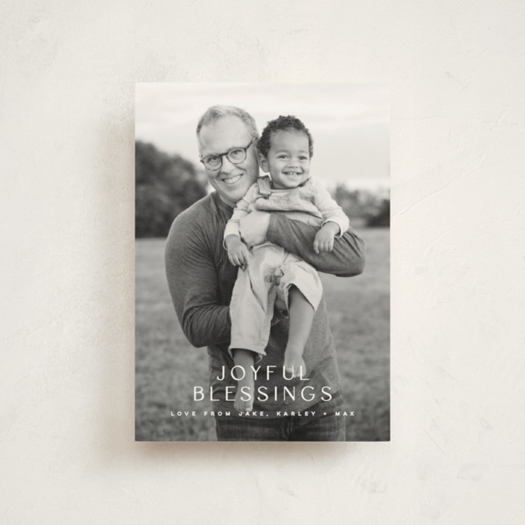 "Brightest Blessings" - Holiday Cards in Snow by Kristie Kern - Front