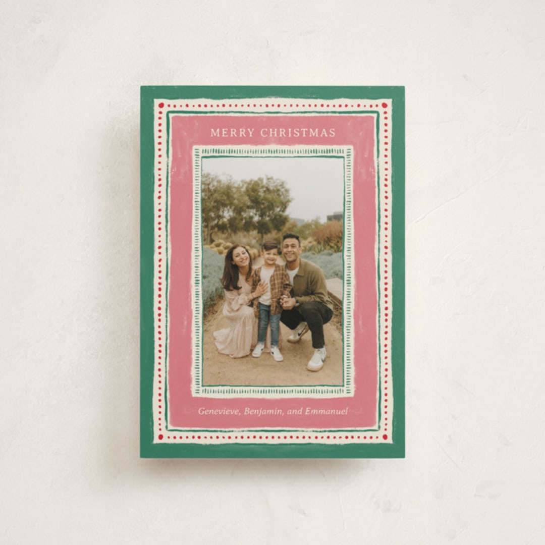 "Painted Jubilance" - Holiday Cards in Candy by Kercia Jane - Front