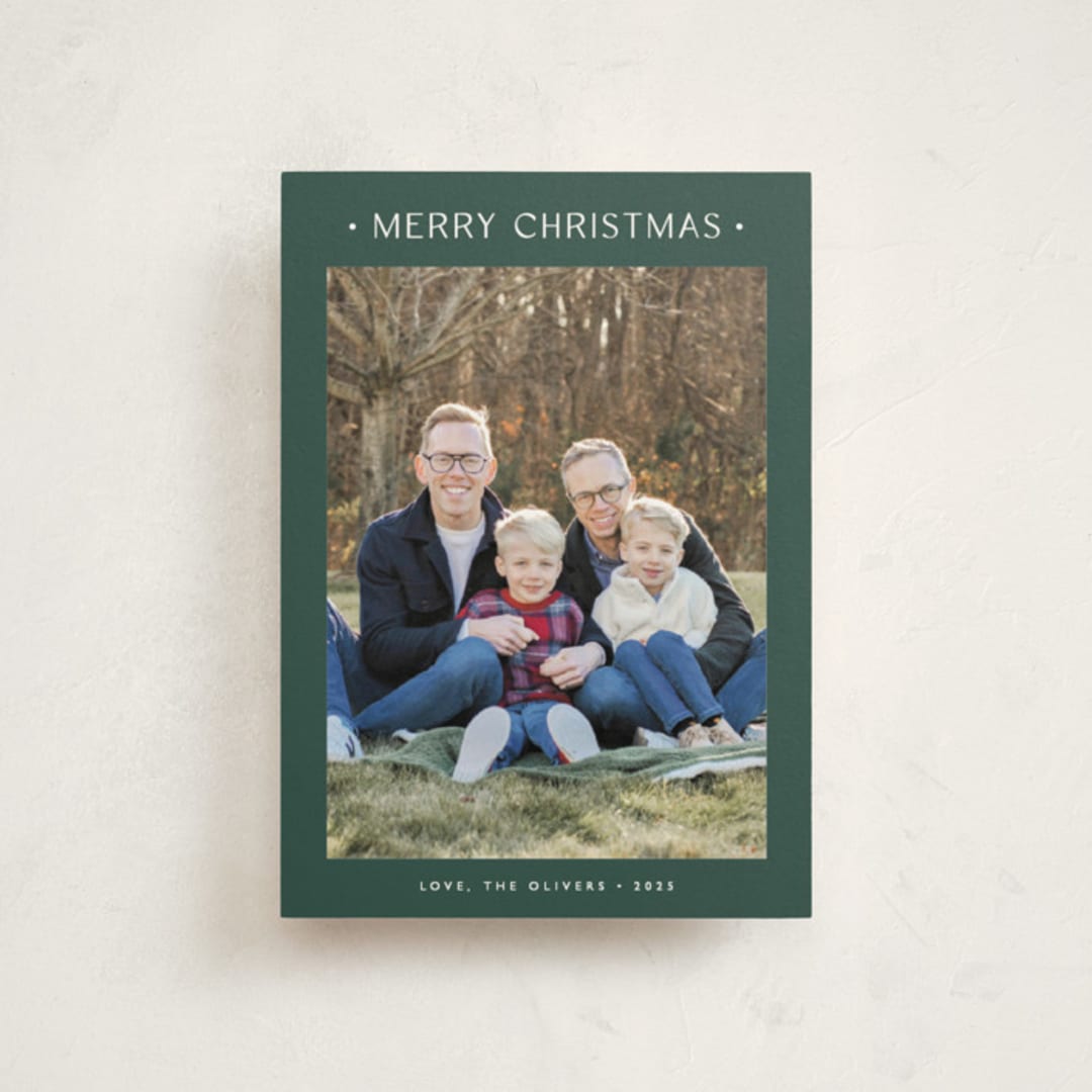 "Dotted" - Holiday Cards in Pine by Carolyn MacLaren - Front