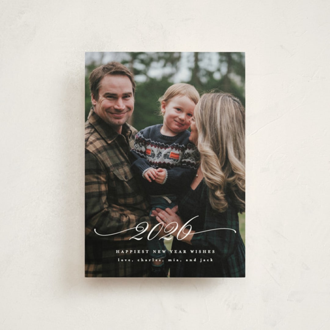 "Beautiful Year" - Holiday Cards in Starlight by Leah Ragain - Front