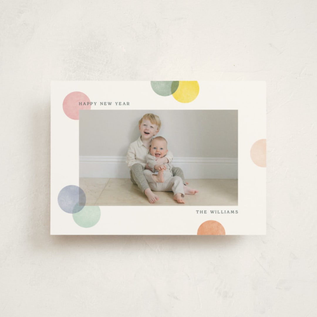 "Colorblock Confetti" - Holiday Cards in Confetti Cake by Robert and Stella - Front