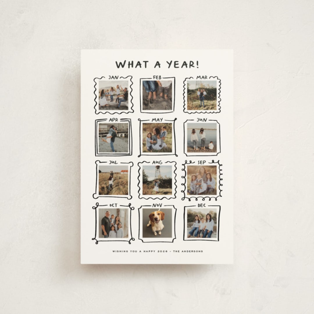 "Year Gallery" - Holiday Cards in Winter by Claudia Orengo - Front