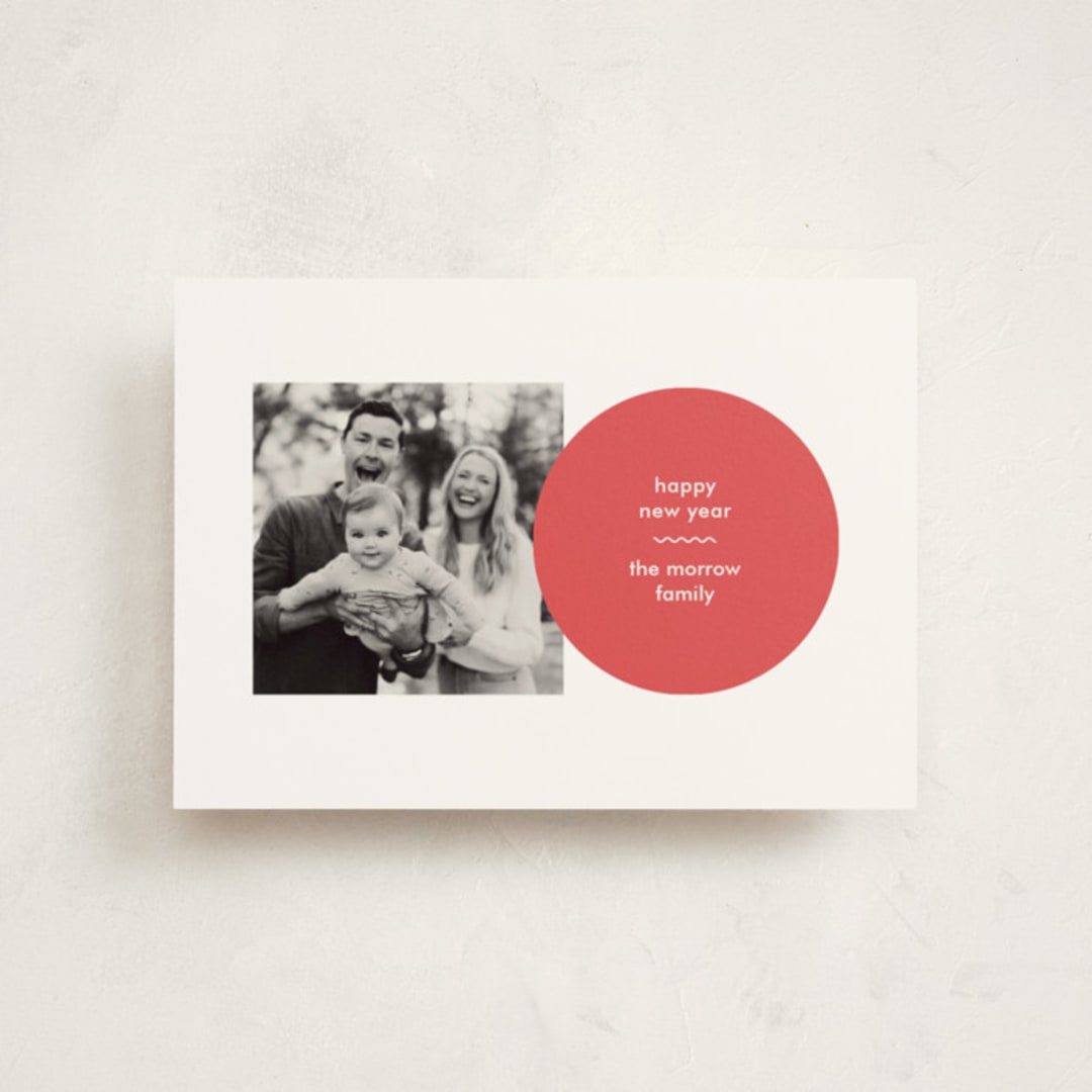 "Reindeer" - Holiday Cards in Berry by Annie Clark - Front