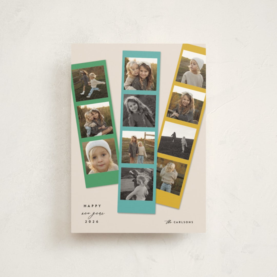 "Candy Snaps" - Holiday Cards in Green Apple by Maria Alou - Front