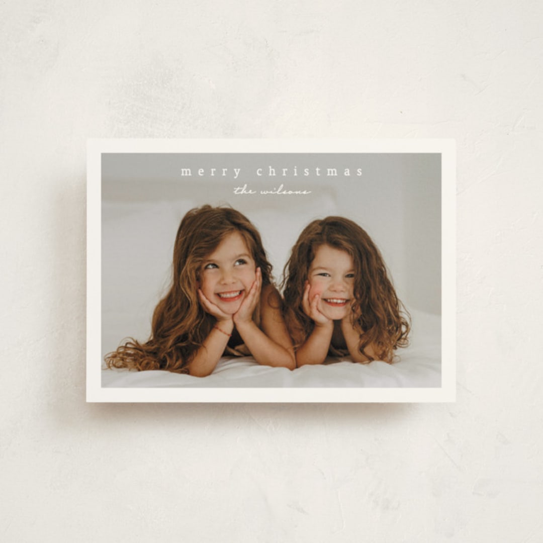 "Simplest border" - Holiday Cards in Snow by Stacey Meacham - Front