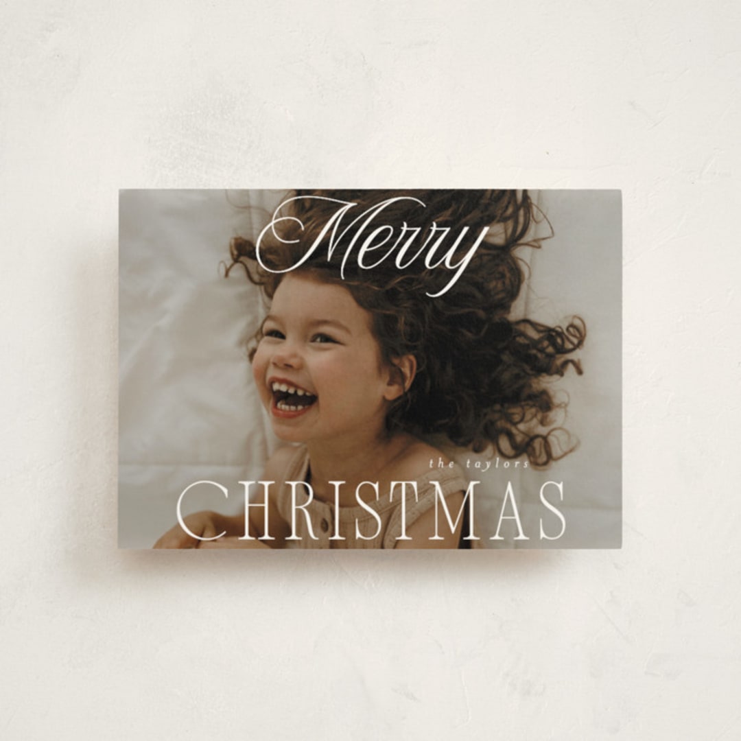 "Beautiful Christmas" - Holiday Cards in Snowflake by Julie Ley - Front