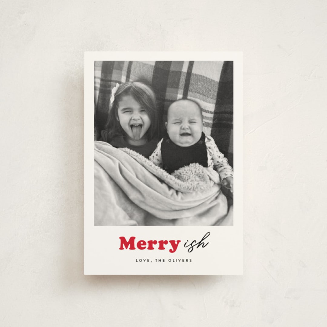 "Festive-ish" - Holiday Cards in Holly by Carrie ONeal - Front