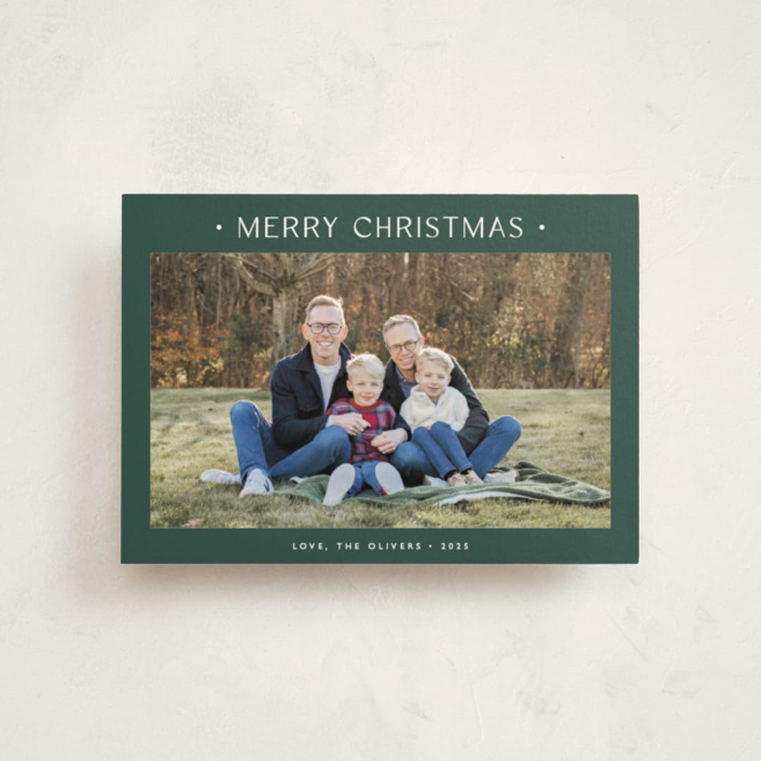 "Dotted" - Holiday Cards in Pine by Carolyn MacLaren - Front