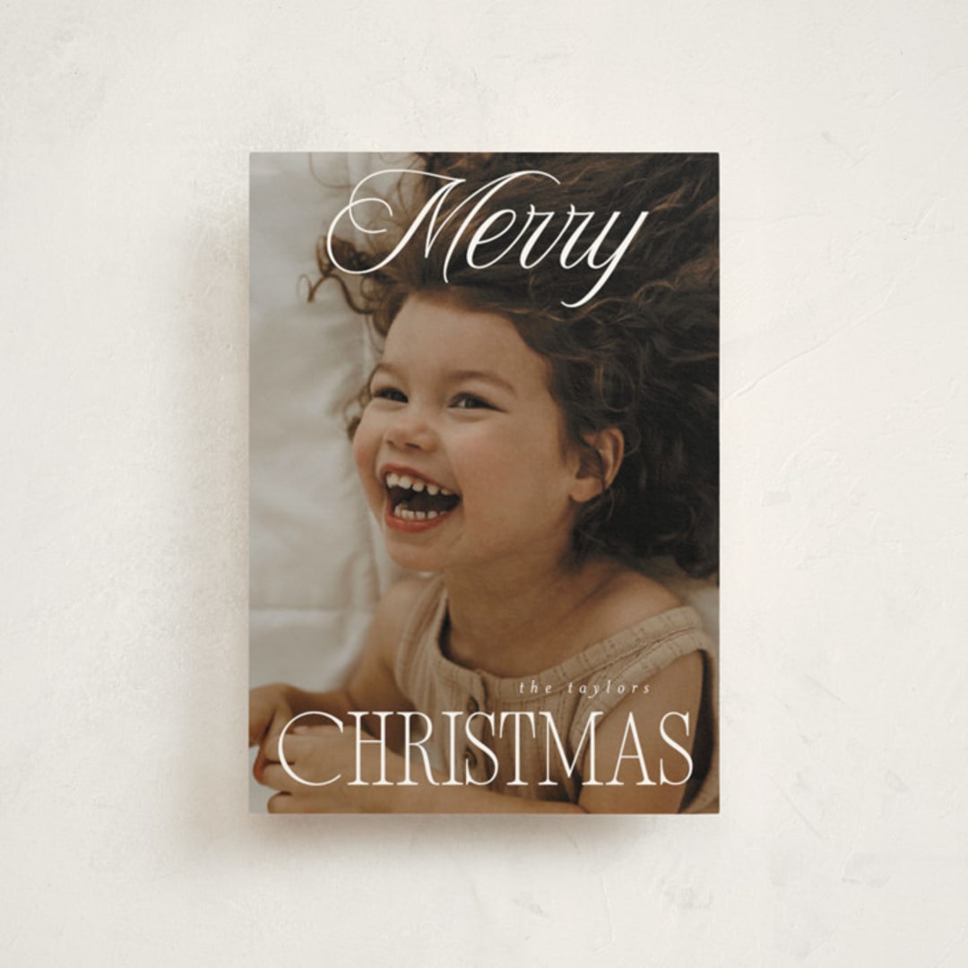 "Beautiful Christmas" - Holiday Cards in Snowflake by Julie Ley - Front