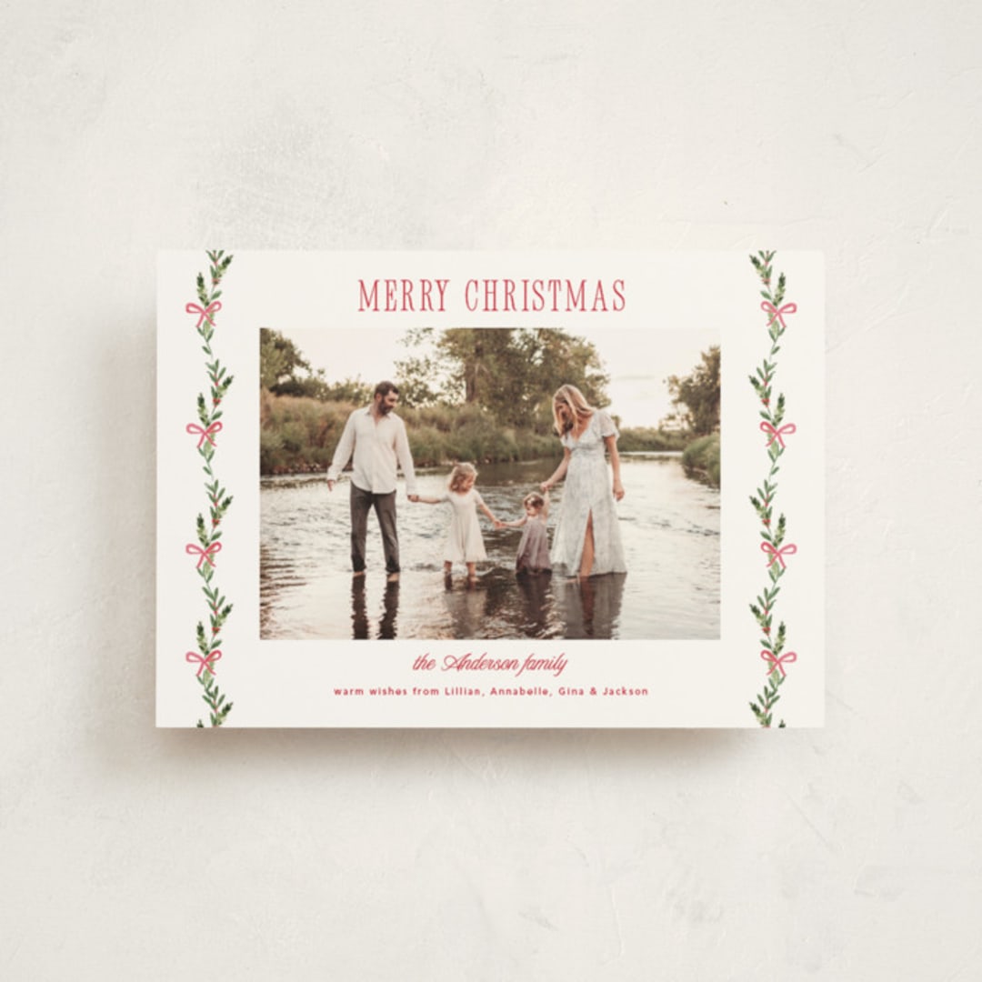 "Lillian" - Holiday Cards in Holly Berry by Petra Kern - Front