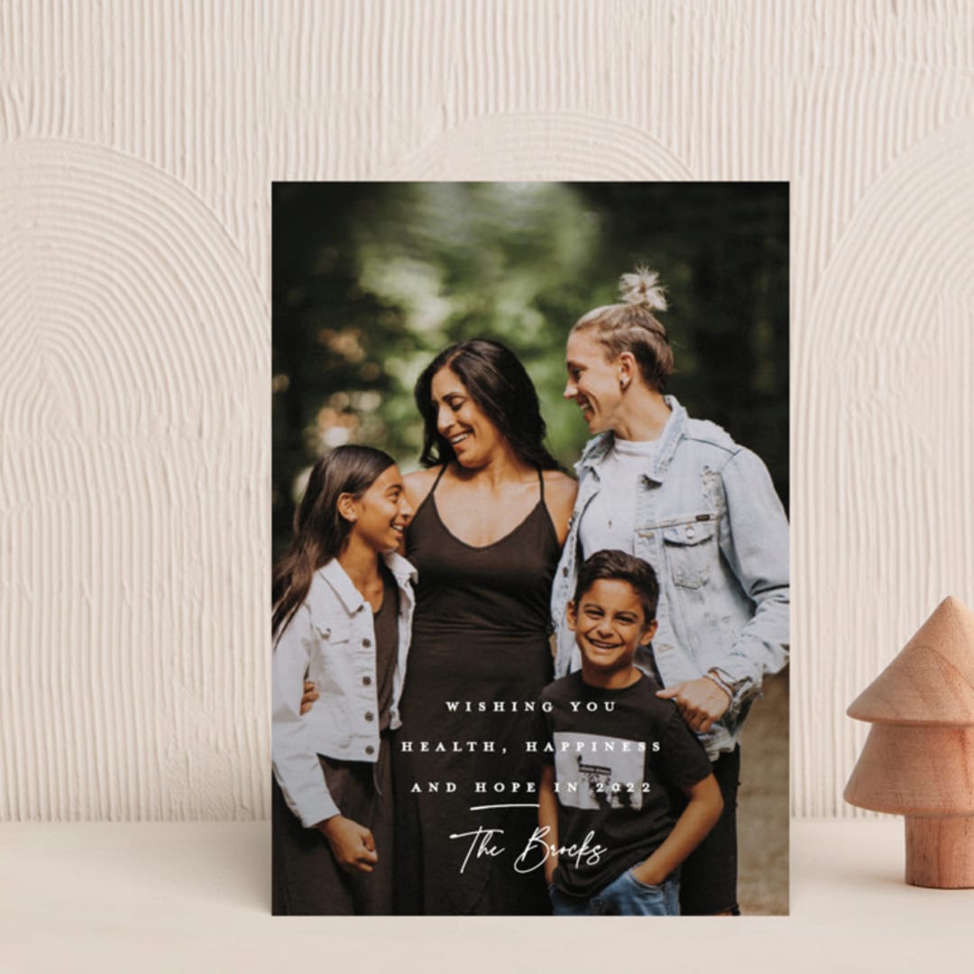 "And Hope" - Holiday Cards in Snow by Lauren Chism - Front