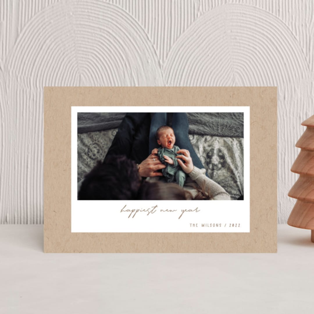 "New Year Snapshot" - Holiday Cards in Antique by Jhudy - Front