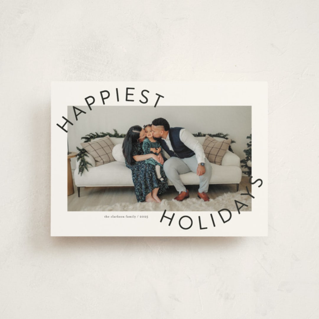 "Round and Round" - Holiday Cards in Snowflake by Jessica Williams - Front