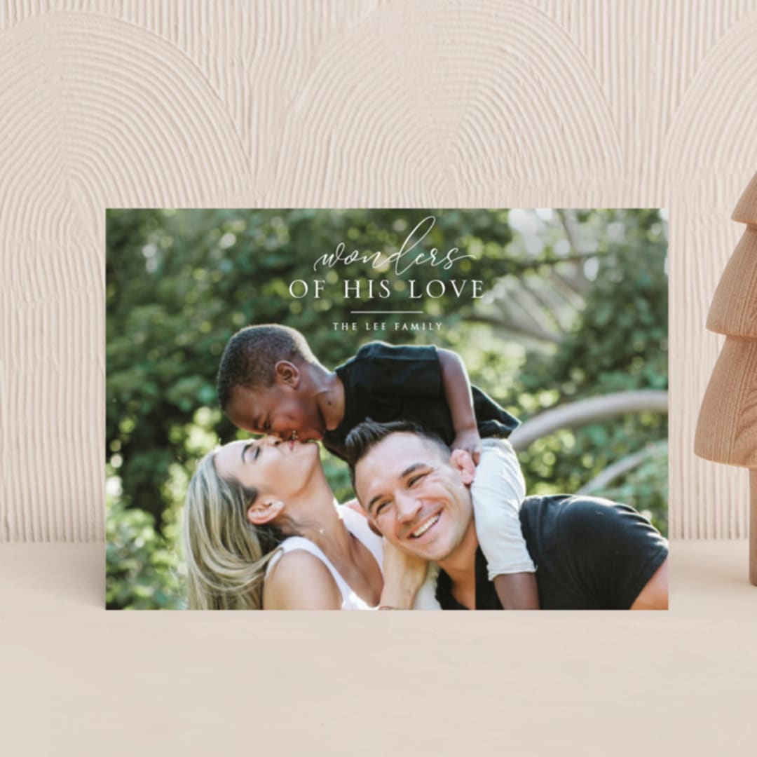 "wonder love" - Holiday Cards in Snow by Erin Deegan - Front